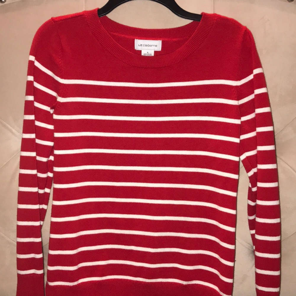 Red & white stripped long sleeve